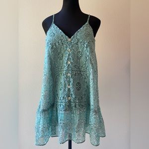 NWT Miss Me Seafoam Color Paisley Print Mini Coastal Cowgirl Bohemian ChicDress